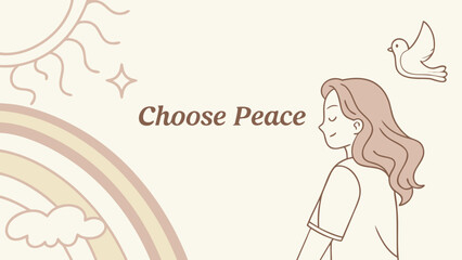 Inspirational Minimalist Illustration vector art design  – Motivation, Personal Growth, Mindfulness and Life Journey Concept Background landscapes 