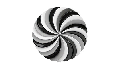Swirling Black, White, and Gray Abstract Design