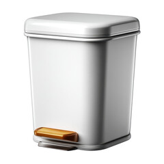 White trash can with wooden lid simple white trash receptacle featuring a natural wood cover practical for waste disposal