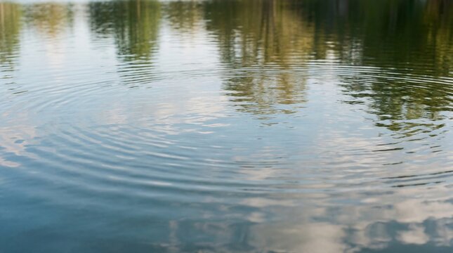 Subtle Water Ripples Creating Abstract Natural Pattern with Clean Reflection