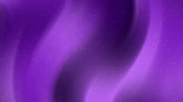 Elegant purple wavy background featuring a grid of tiny glowing white dots in a matrix pattern