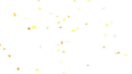 3d render multicolored confetti explosion. Colorful bright confetti isolated on transparent PNG