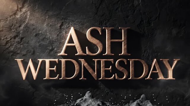 Ash Wednesday Editorial Typography Modern Serif Text on Dark Background