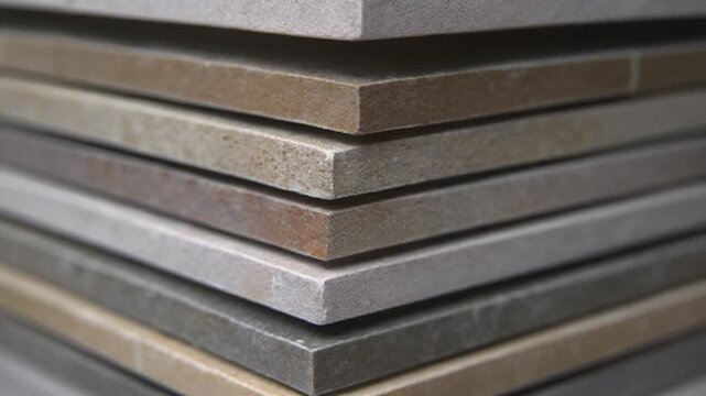 Stacked Stone Slabs in Neutral Tones for Interior and Exterior Design