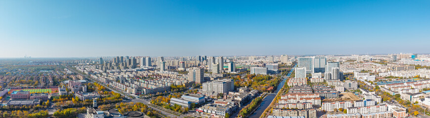 Obraz premium China Shandong Dongying Urban Architectural Scenery