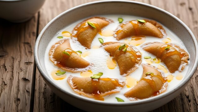 Mouthwatering Dudh Puli Pitha Bengali Style Rice Flour Dumplings In Sweet Cream