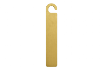 Blank golden door hanger for hotel privacy