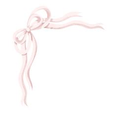 Bow ribbon corner border decoration