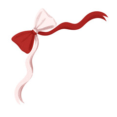 Bow ribbon corner border decoration
