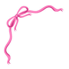 Bow ribbon corner border decoration