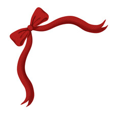 Bow ribbon corner border decoration