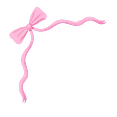 Bow ribbon corner border decoration