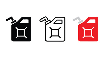 Obraz premium A set of oil can icons in different colors on a white background