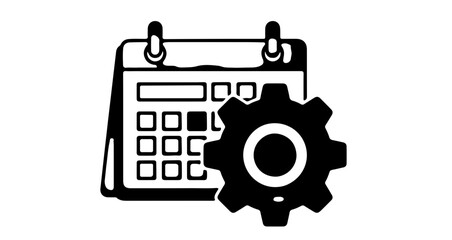 Obraz premium Settings Gear Icon Representing System Configuration and Optimization