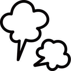 ぷんすかエフェクト　怒る吹き出し　マーク　ベクターイラスト素材