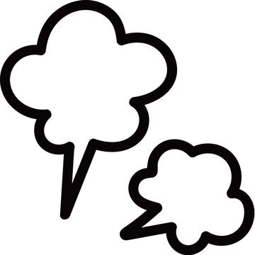 ぷんすかエフェクト　怒る吹き出し　マーク　ベクターイラスト素材