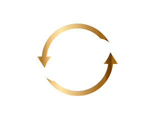 Two arrows curving in opposite directions against a black backdrop, signifying cycles