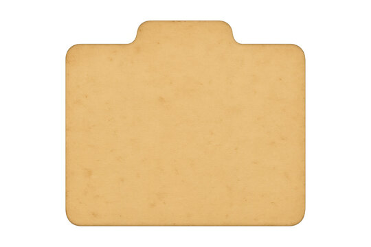 Vintage paper file folder with tab isolated