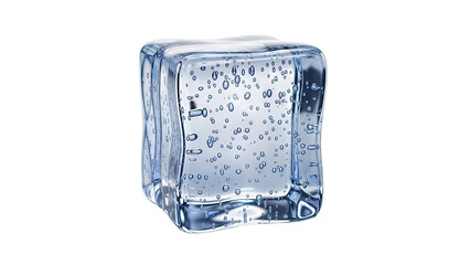 Clear Ice Cube with Bubbles