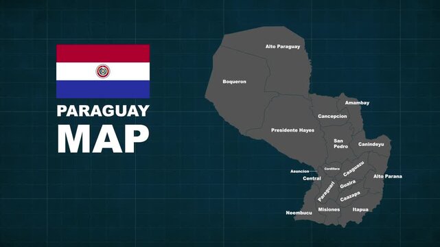 Paraguay Map World Map Illustration
