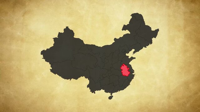 Anhui China Map World Map Illustration