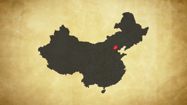 Beijing China Map World Map Illustration