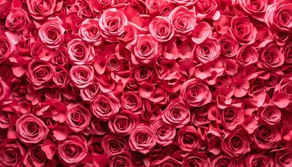 A beautiful bouquet of vibrant red roses in full bloom