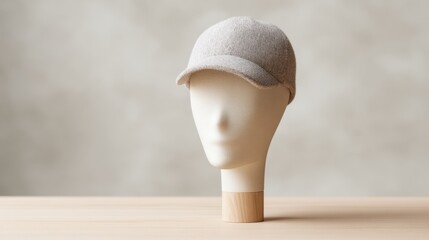 Textured Cap on Mannequin Head