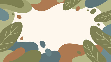 Abstract Leaves and Shapes Illustration Design.