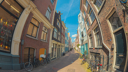 Amsterdam's canals and streets. Netherlands.