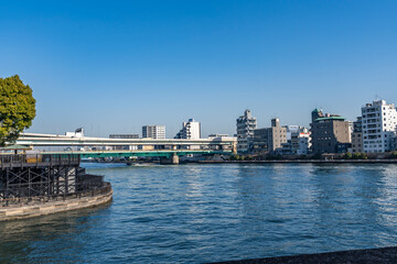 Obraz premium 東京 隅田川界隈の風景