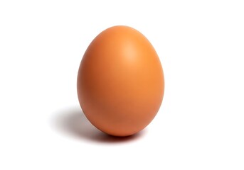 Brown Egg on White Background