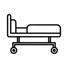 Hospital Bed Vector Illustration