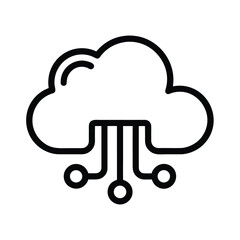 Multi Region Cloud Vector Illustration