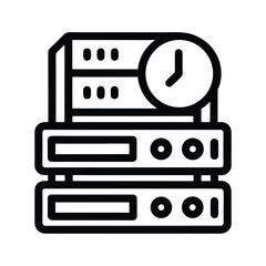 Server Uptime Status Vector Illustration