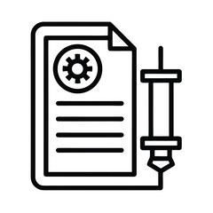 Vaccine Certificate Document Vector Illustration