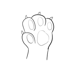 paw digital drawing illustration isolated © mbahran