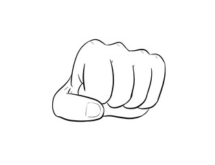 fist digital drawing illustration isolated