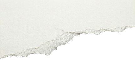 Torn White Paper Edge on Black Background with Natural Paper Texture
