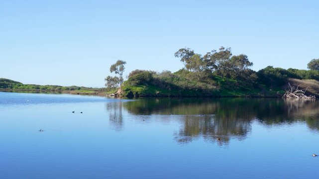A lagoon at University of Santa Barbara