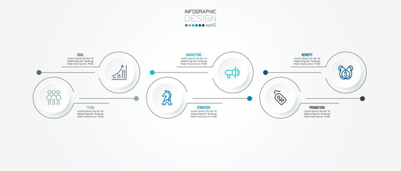 Timeline chart business infographic template.