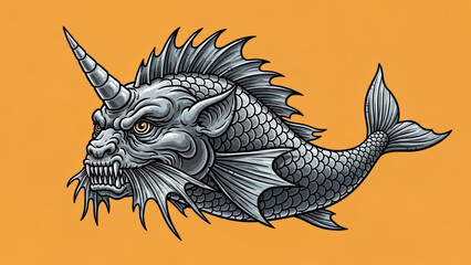 Mythical Dragon Fish in Action