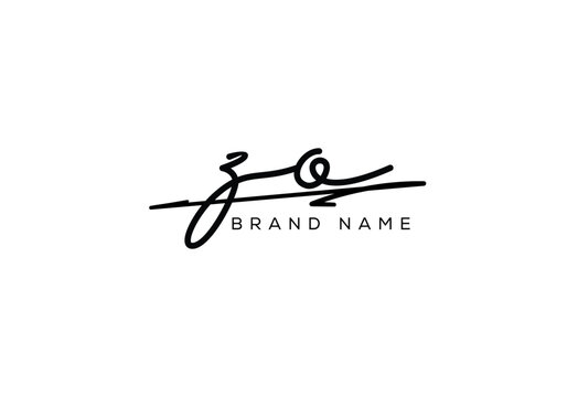 ZO letter elegant cursive beauty handwriting logo. symbol design| typography logo| creative mark| corporate identity| signature logo.