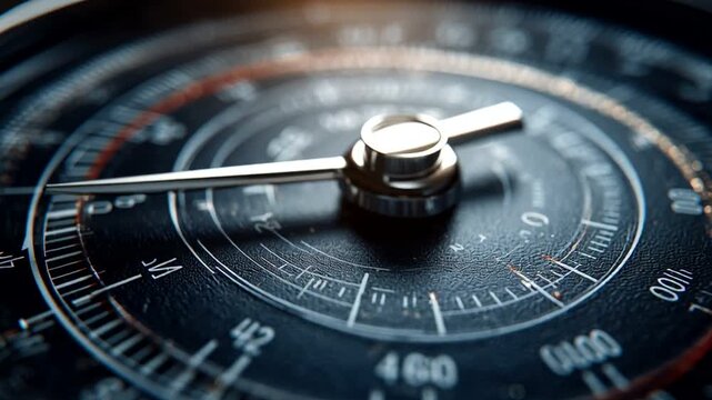 old compass on a wooden background