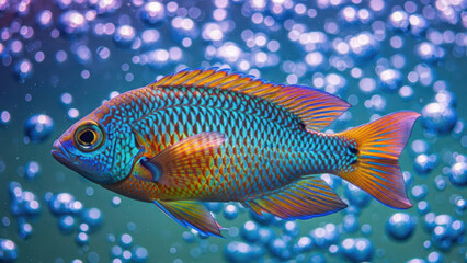 Colorful Tropical Fish in Underwater Setting