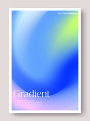 Abstract Mesh Gradient Poster Design with Vibrant Pink and Purple Fluid Colors for Creative Background