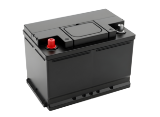 Car battery isolated on white isolated on transparent background