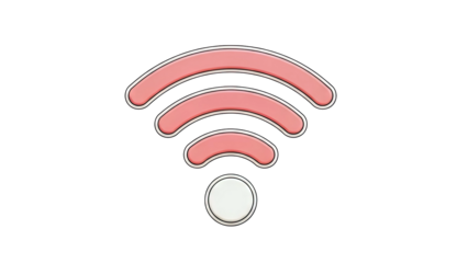 3D Rendered Wi-Fi Signal Icon