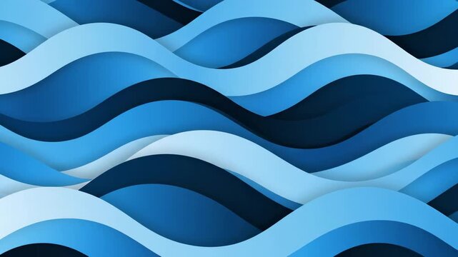 Abstract blue waves in a flowing design with a soft, layered, and shadowed effect.