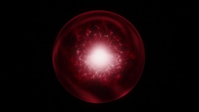 Red Energy Core Orb Sphere VFX - Loop Animation Graphic Element